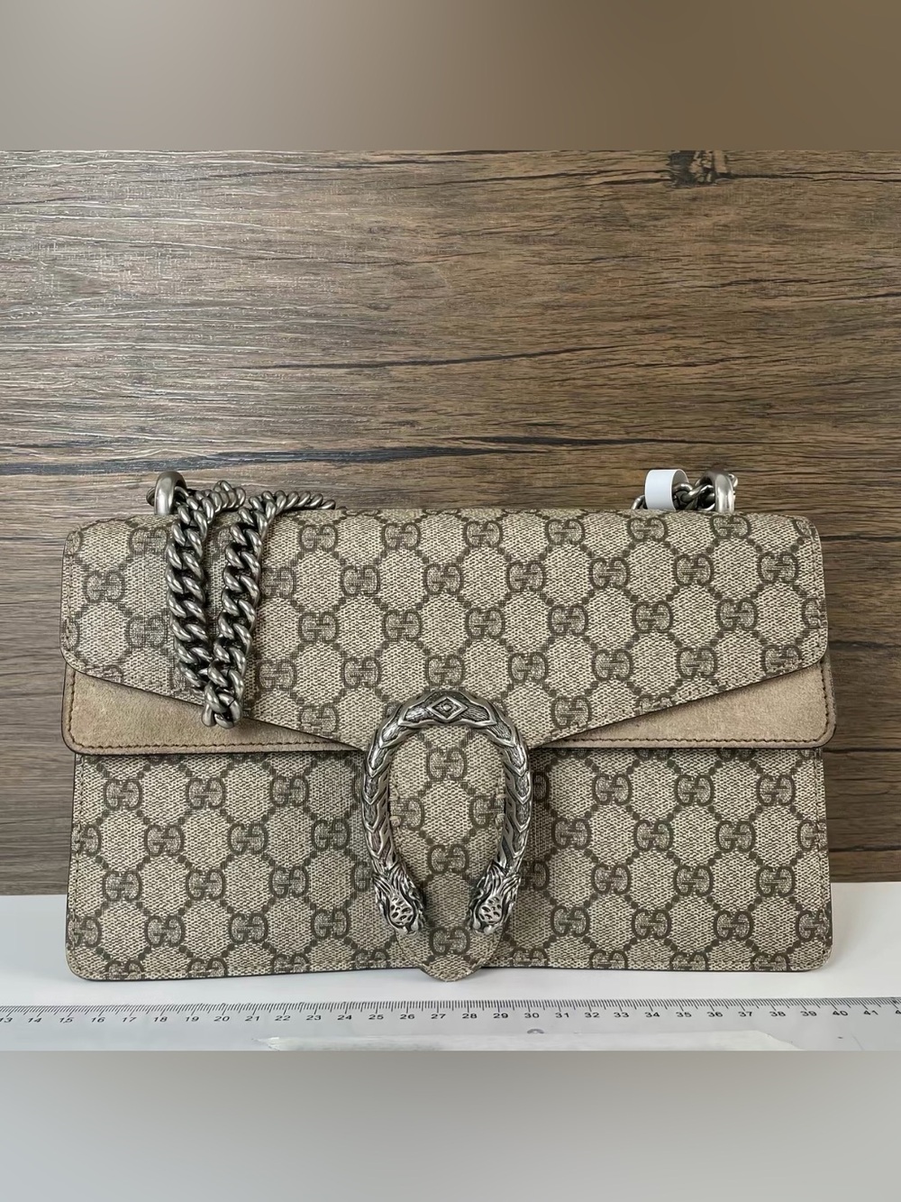 Gucci GG Supreme Dionysus Small Shoulder Bag Good Condition Authenticated w/ COA